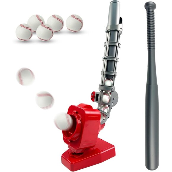 Kids Auto Baseball Pitching Machine Outdoor Sports Toys for Kids Ages 5 6 7